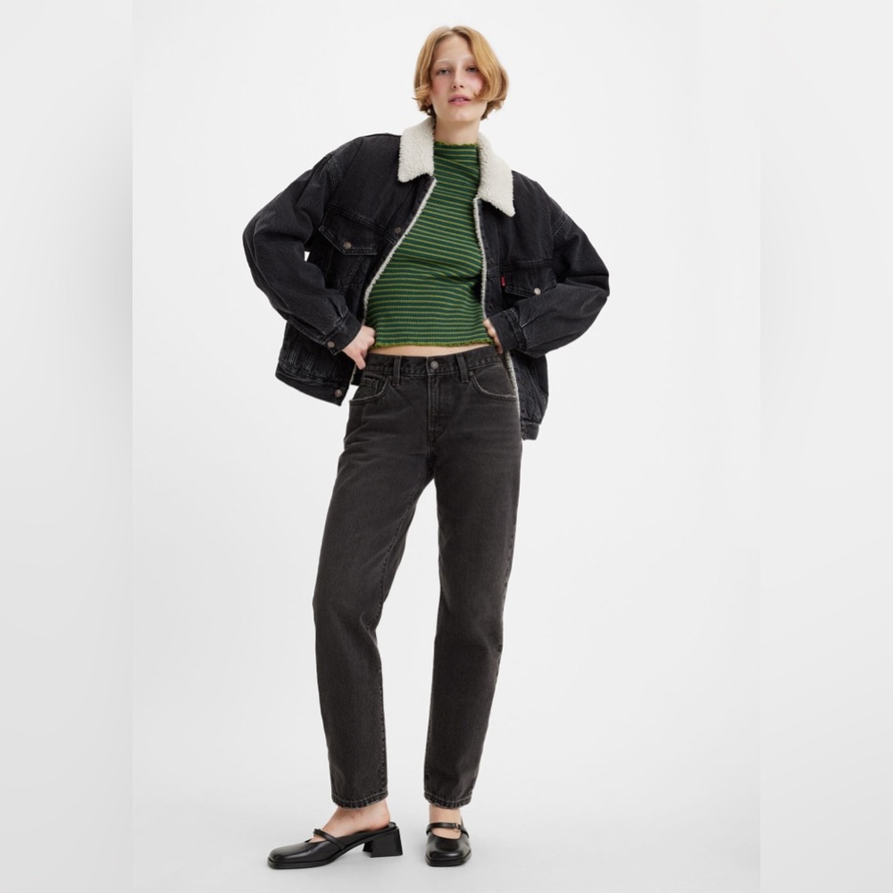 🐼 LEVI’S women’s black middy straight